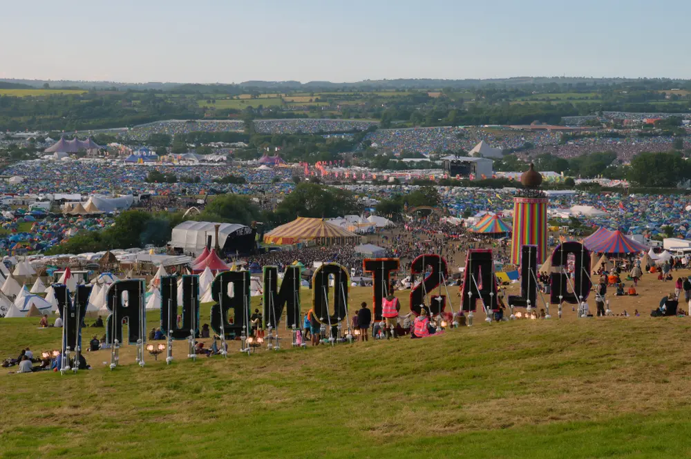 Glastonbury Festival attended by VIP guests, artists, event personnel and festival attendees requiring large-scale transportation planning and coordination
