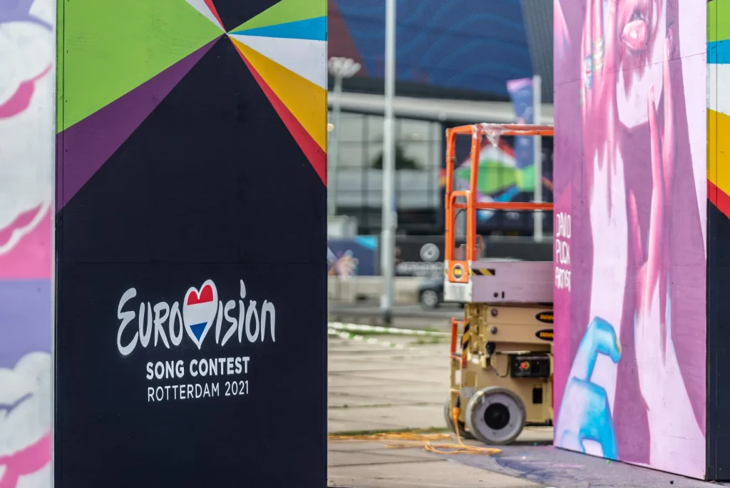 Eurovision Song Contest event preparations at the Rotterdam venue
