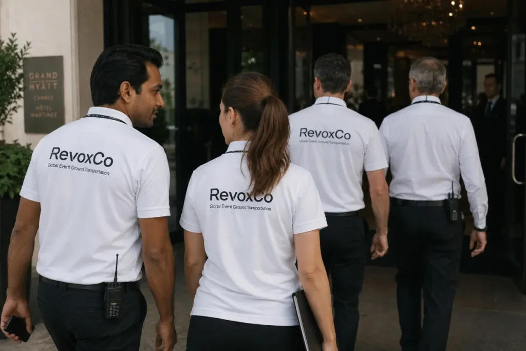 RevoxCo team supporting ground transportation operations for major events